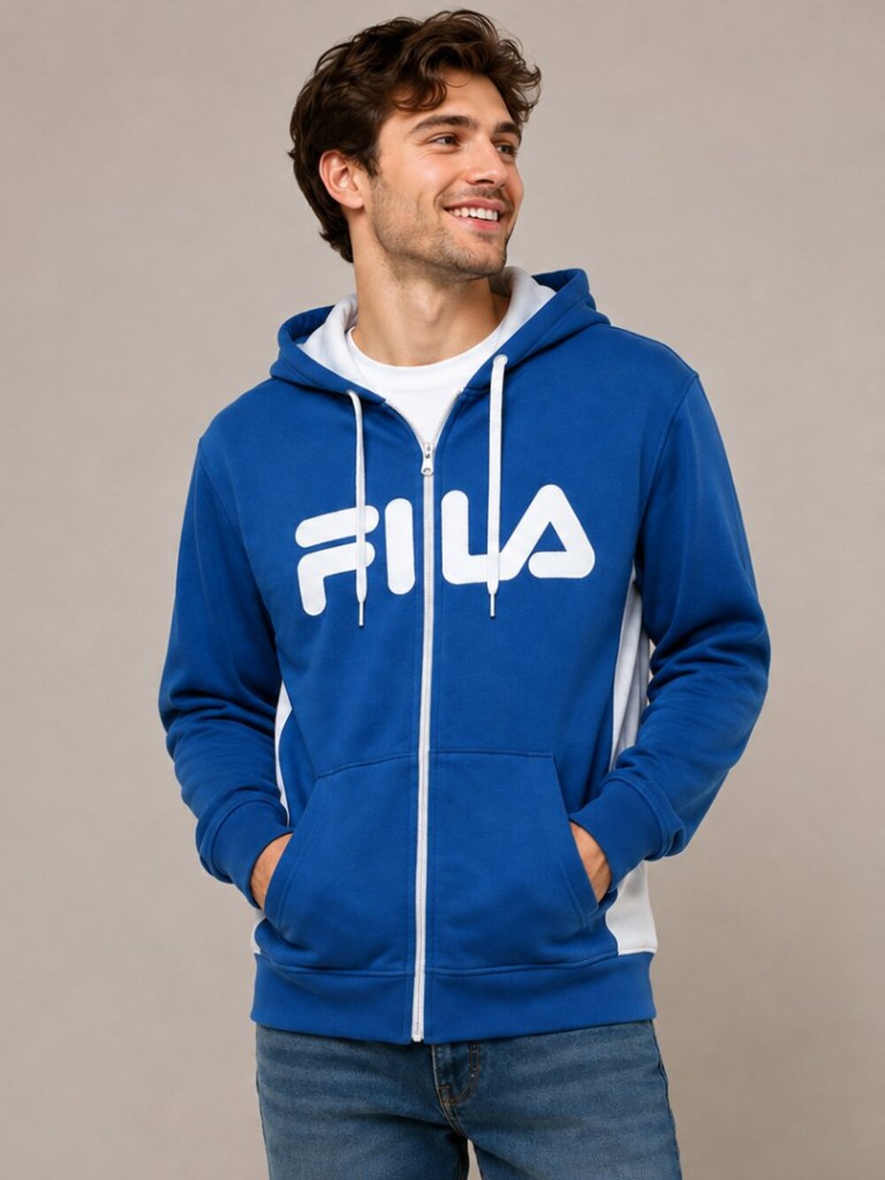 FILA Blue Full-Zip Hoodie XL